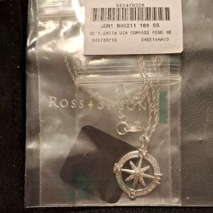 Ross-Simons Silver Compass Pendant Necklace